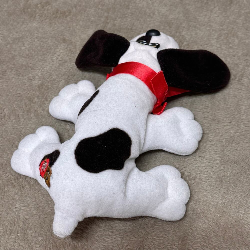 Pound Puppies Dalmatian Plush Small Vintage Style Dog Red Collar Stuffed Animal - Picture 3 of 5